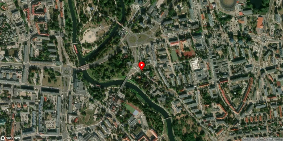 Satelitarny widok na Muzeum Stanisława Staszica w Pile