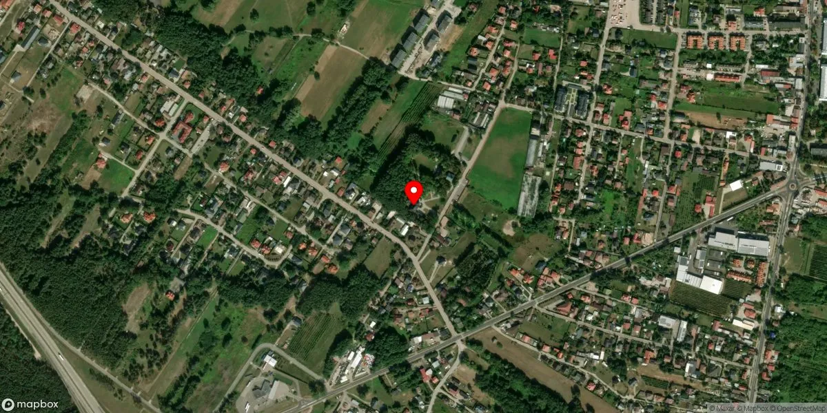 Satelitarny widok na Muzeum św. Ojca Stanisława Papczyńskiego w Górze Kalwarii