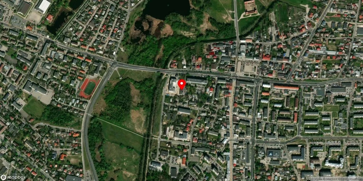 Satelitarny widok na Muzeum Szlachty Mazowieckiej w Ciechanowie