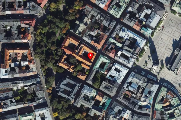 Widok z lotu ptaka: Muzeum Uniwersytetu Jagiellońskiego