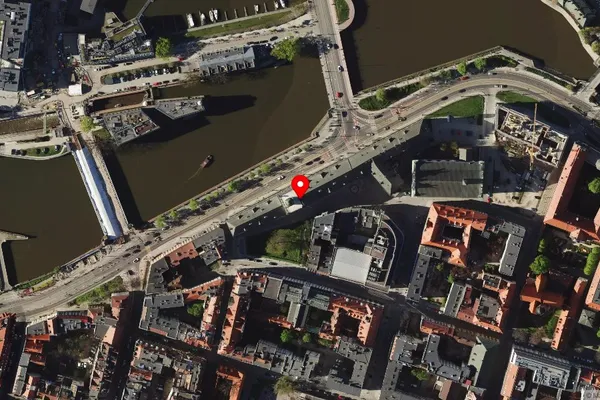 Widok z lotu ptaka: Muzeum Uniwersytetu Wrocławskiego we Wrocławiu