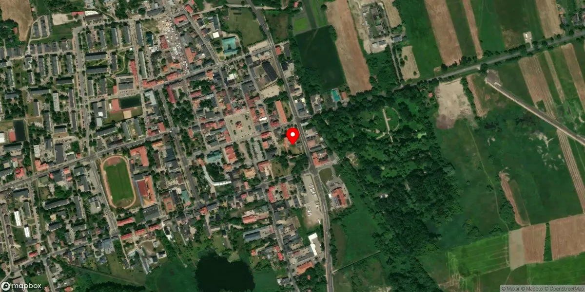 Satelitarny widok na Muzeum w Łęczycy