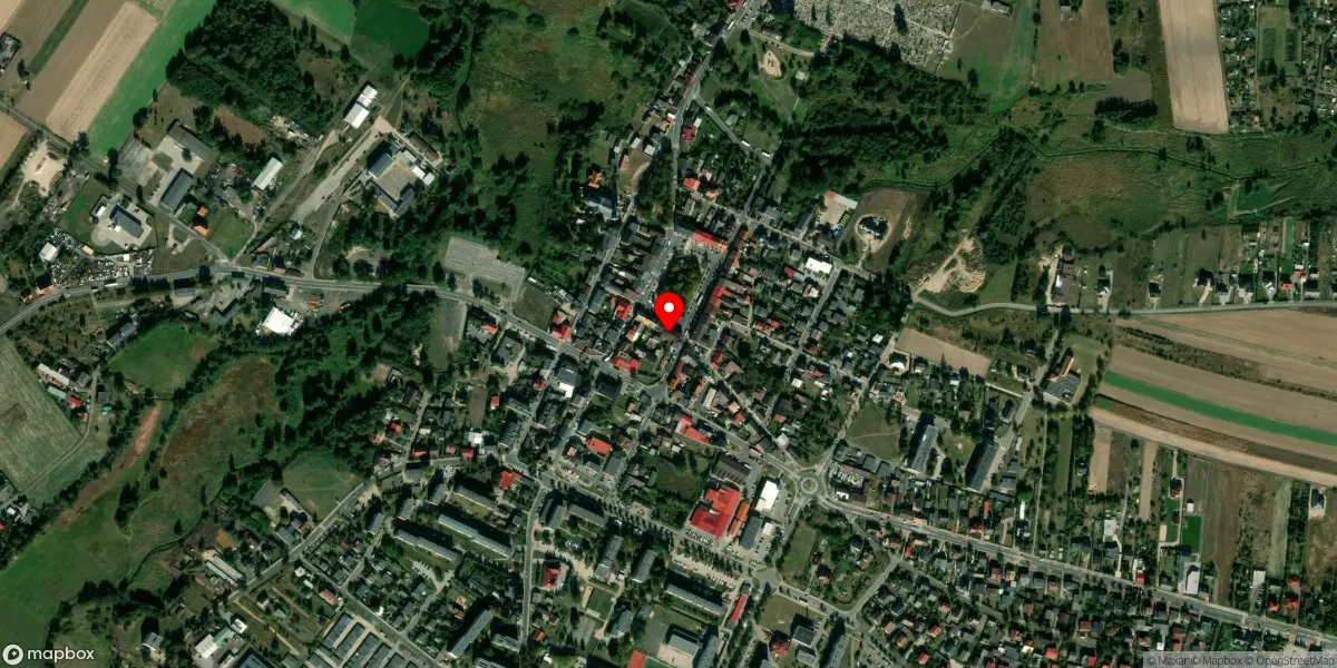 Satelitarny widok na Muzeum w Praszce
