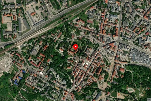 Widok z lotu ptaka: Muzeum Warmii i Mazur w Olsztynie