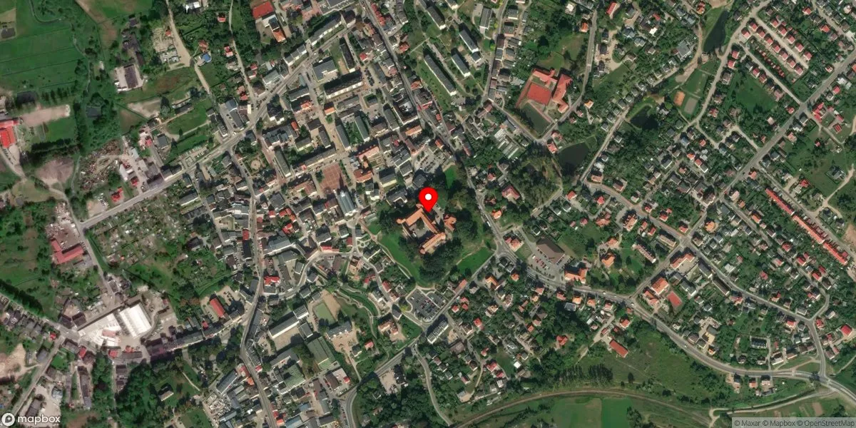 Satelitarny widok na Muzeum Zachodniokaszubskie w Bytowie