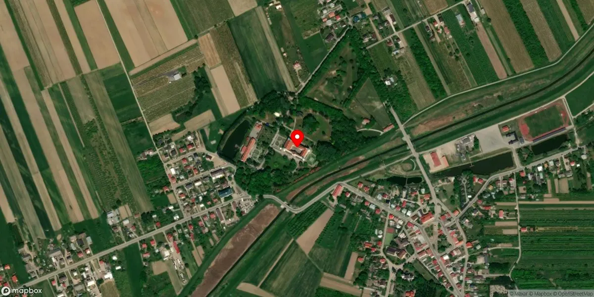 Satelitarny widok na Muzeum-Zamek w Baranowie Sandomierskim