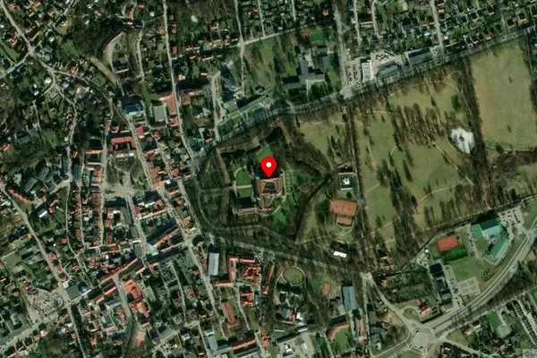 Widok z lotu ptaka: Muzeum-Zamek w Łańcucie