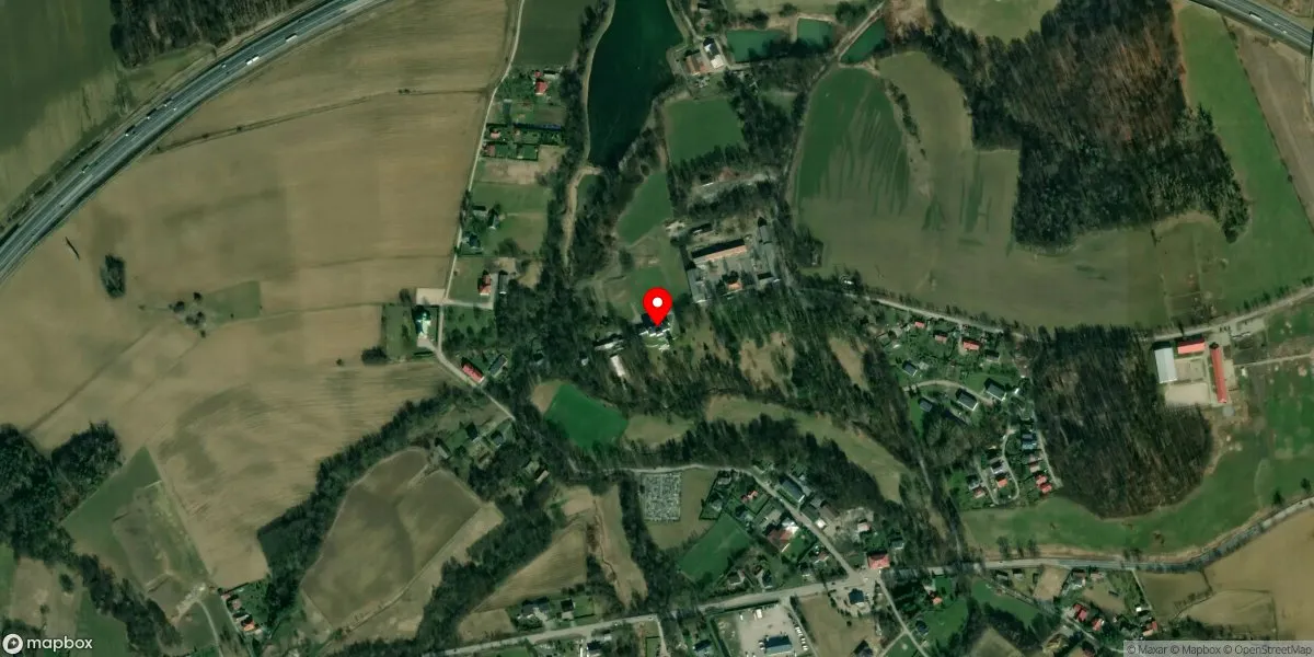 Satelitarny widok na Muzeum Zamkowe w Grodźcu