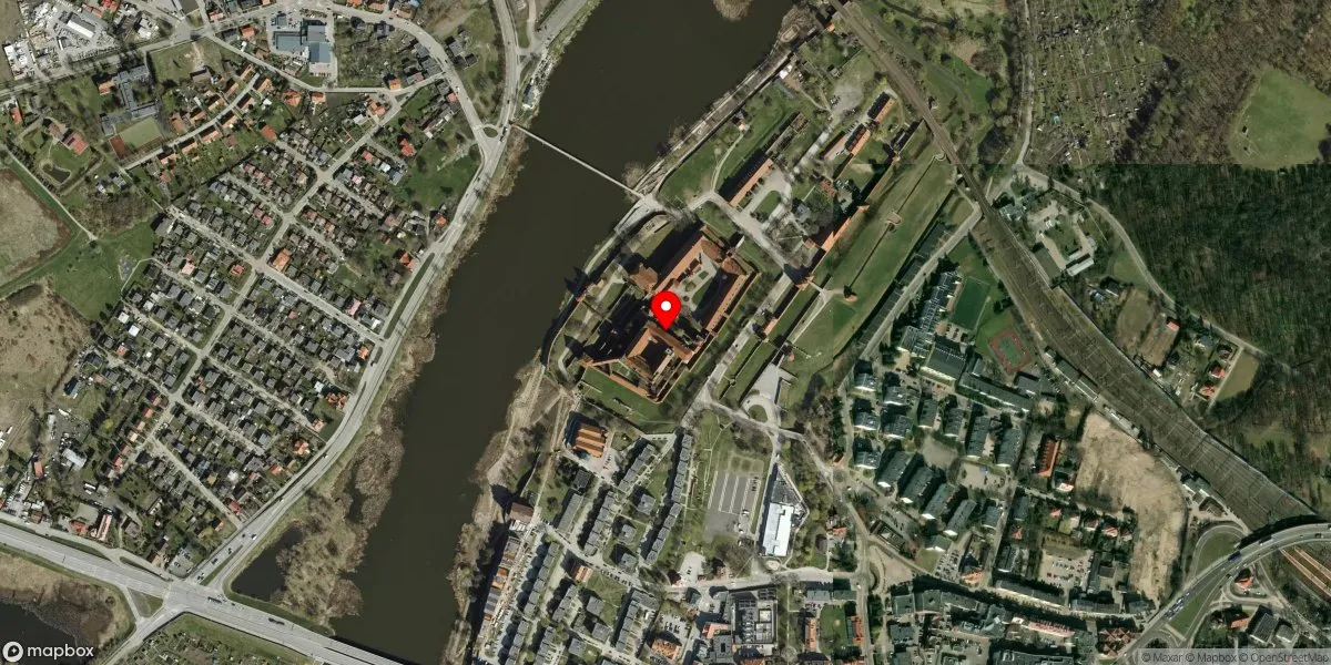 Satelitarny widok na Muzeum Zamkowe w Malborku