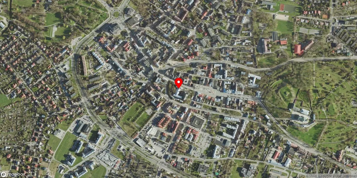 Satelitarny widok na Muzeum Ziemi Chełmskiej im. Wiktora Ambroziewicza w Chełmie