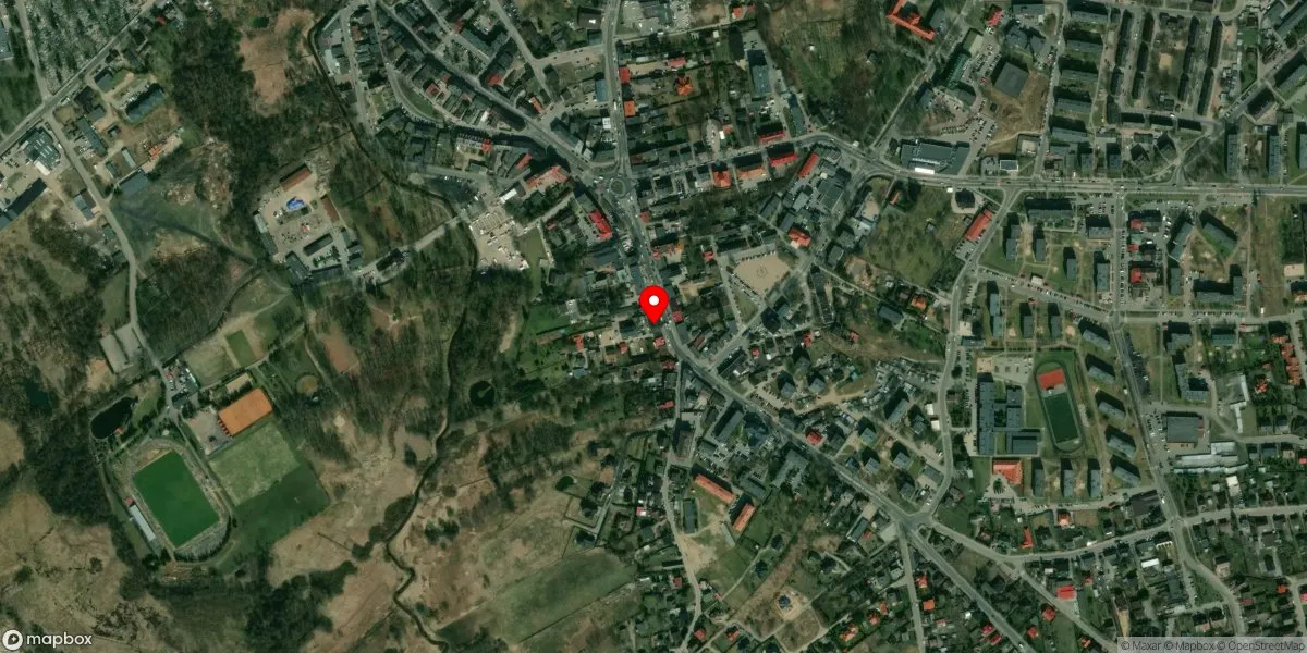 Satelitarny widok na Muzeum Ziemi Dobrzyńskiej w Rypinie