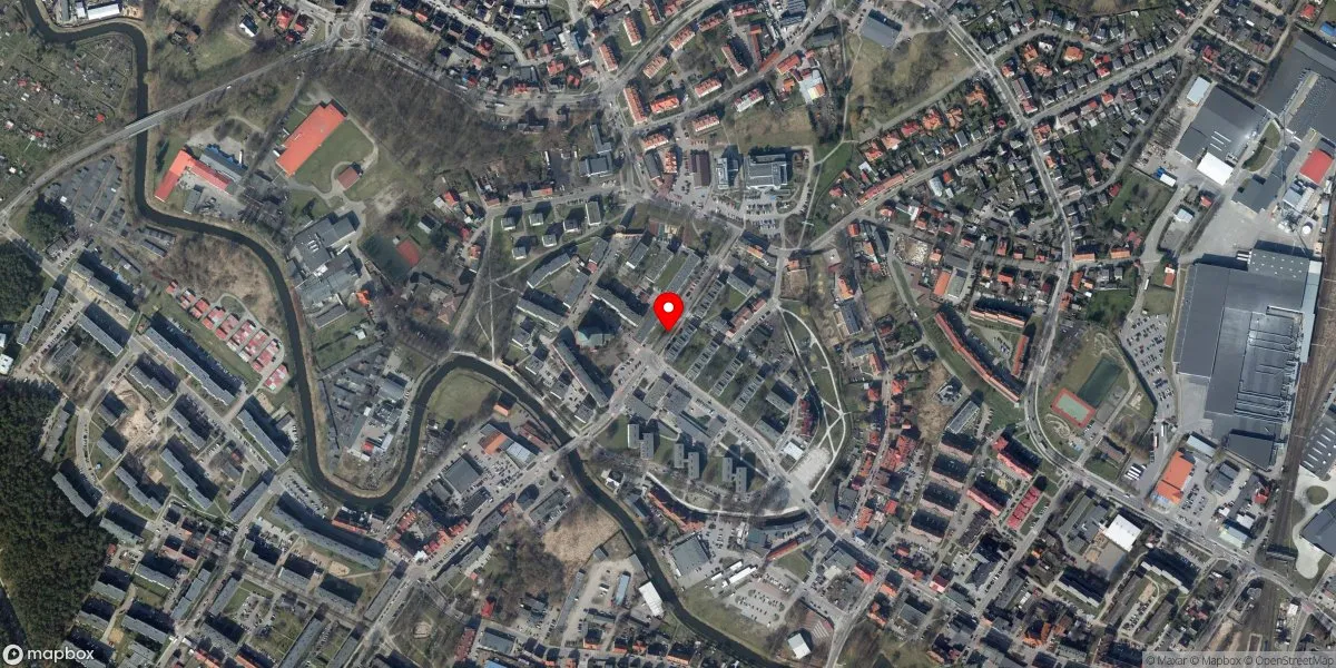 Satelitarny widok na Muzeum Ziemi Goleniowskiej w Goleniowie