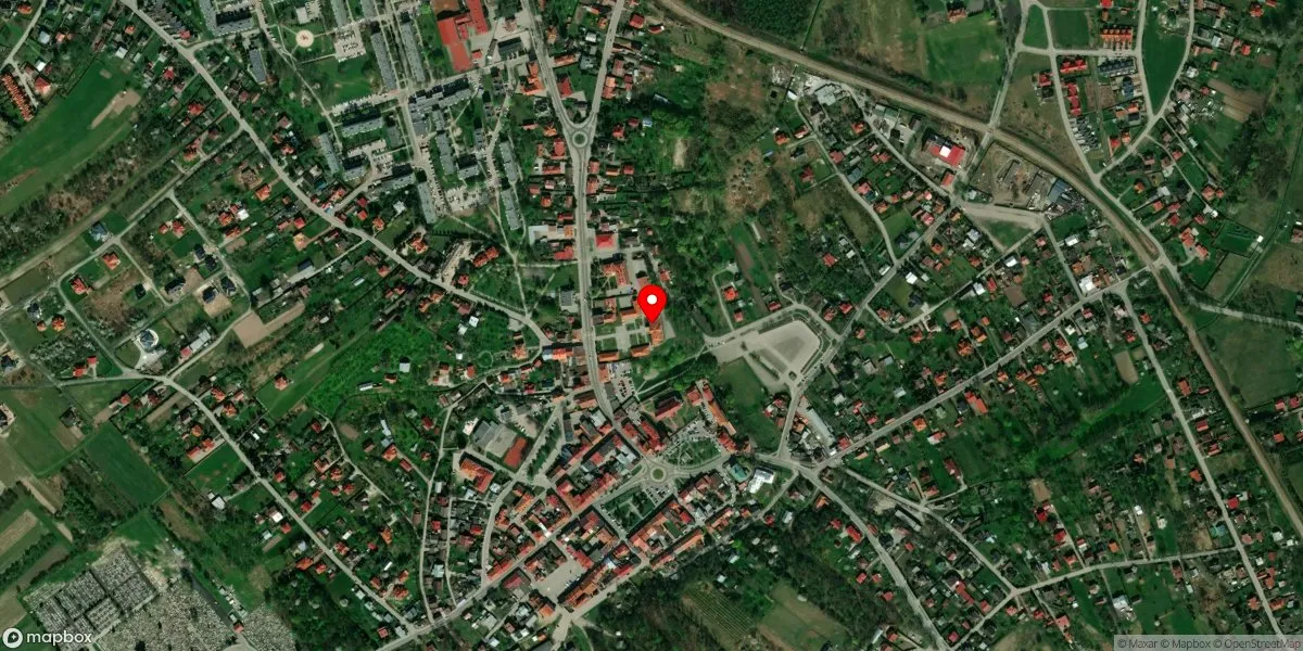 Satelitarny widok na Muzeum Ziemi Leżajskiej