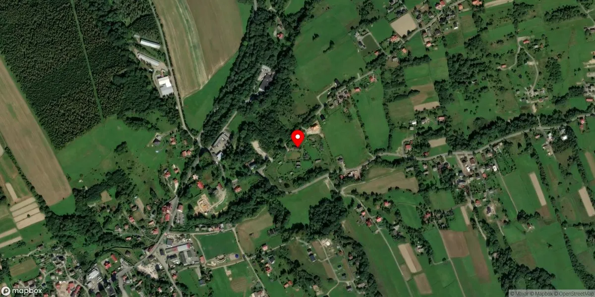 Satelitarny widok na Muzeum Żywiecki Park Etnograficzny